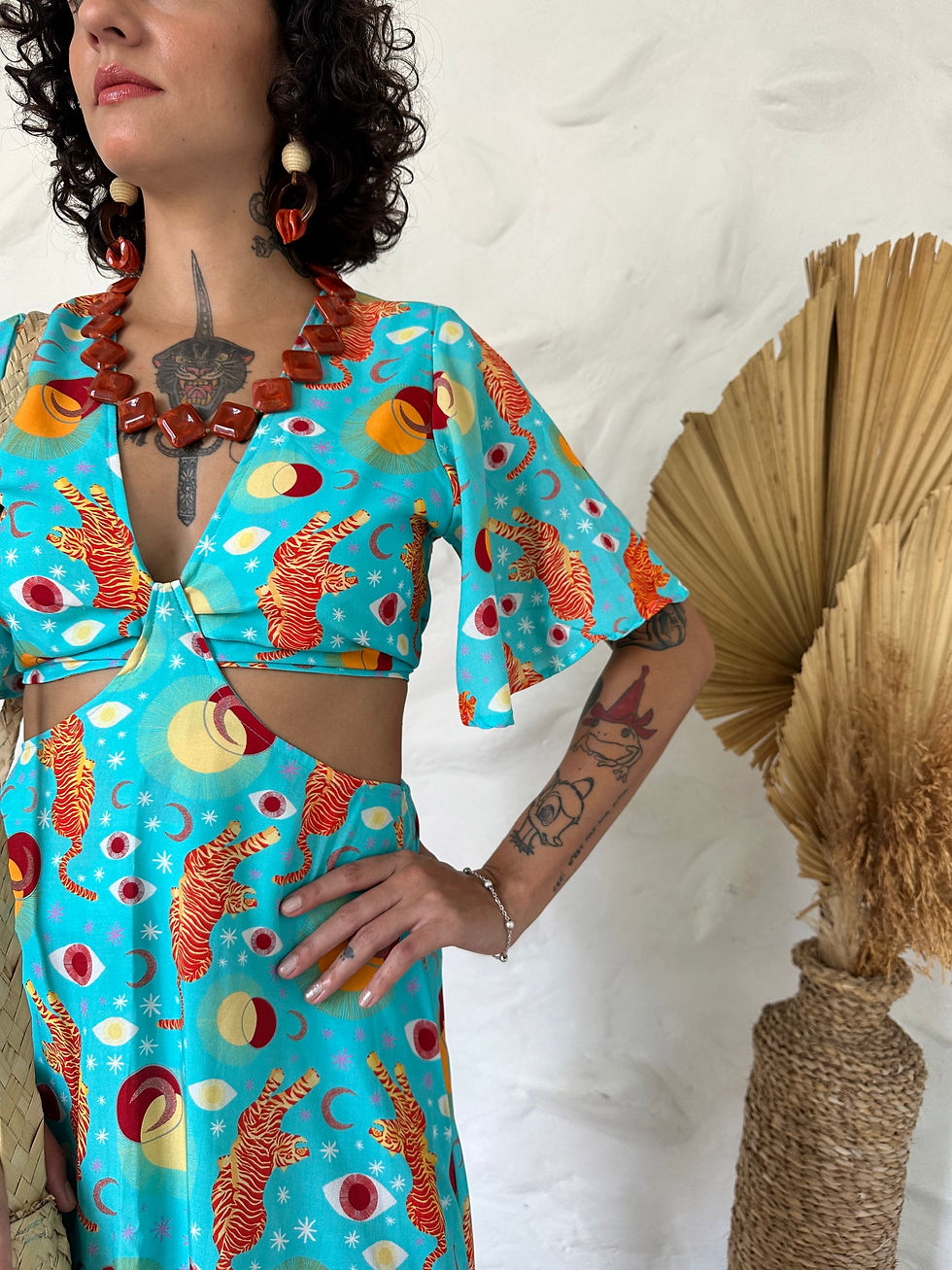 Miniatura: VESTIDO AURORA OLHO DE TIGRE