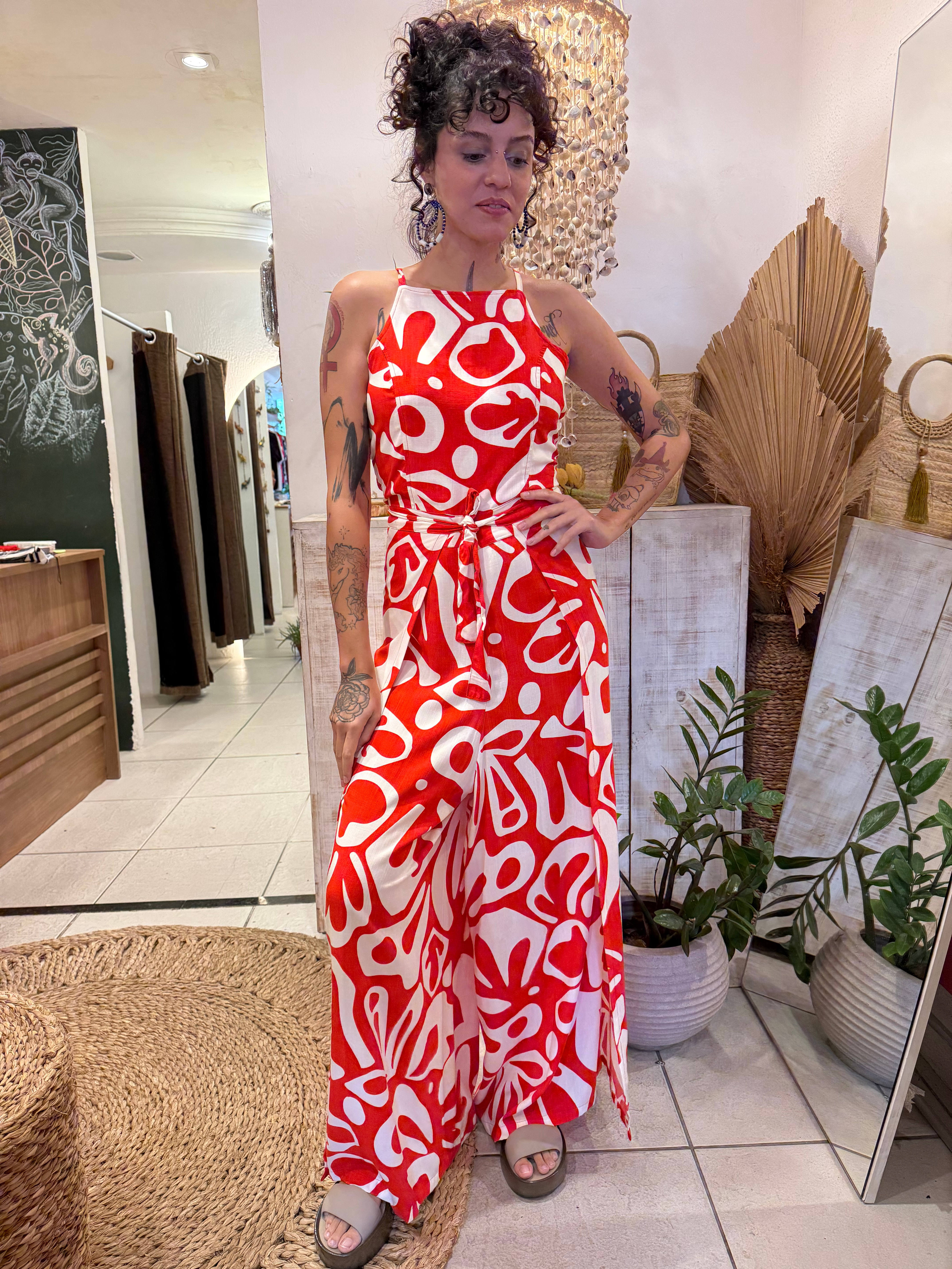 MACACÃO ENVELOPE TRIBALISTAS VERMELHO