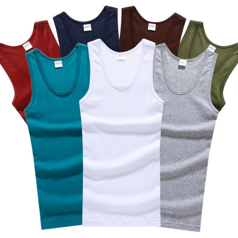 Men’s Sleeveless Fitness Vest – Breathable Cotton Training Tank Top