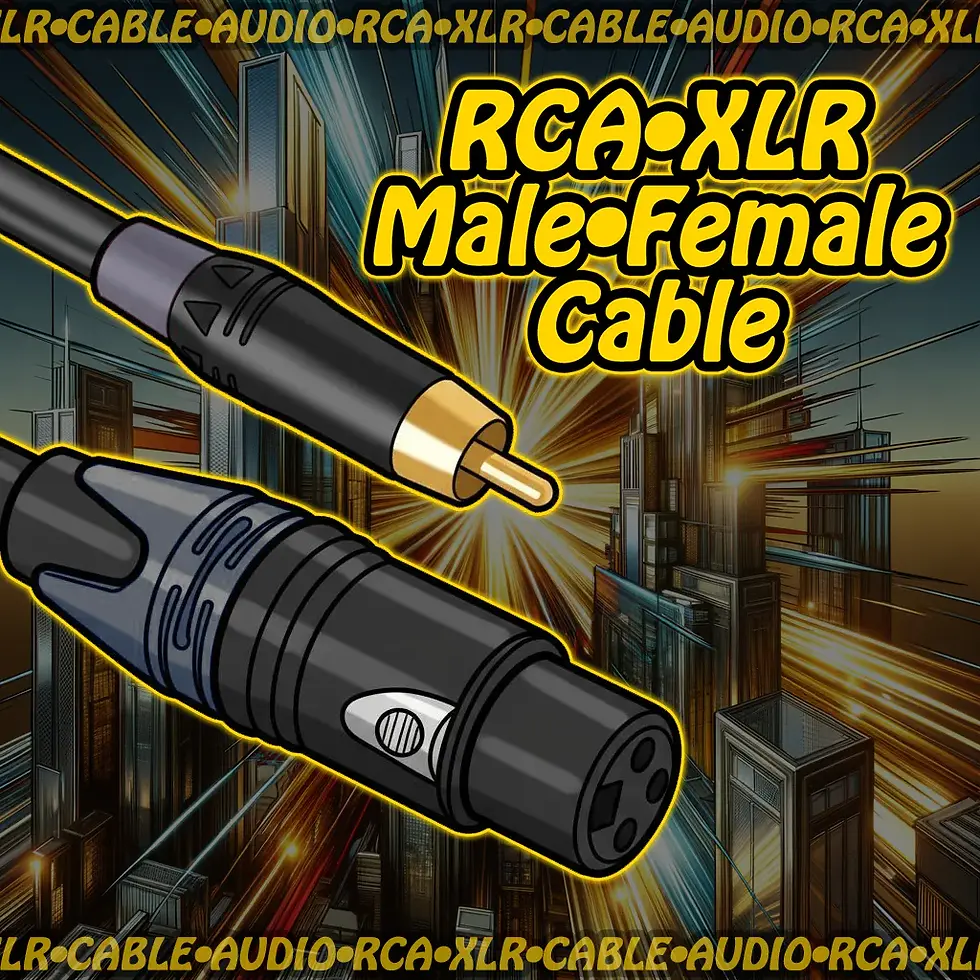 RCA → XLR Mono TS Cable • Male RCA → Female XLR