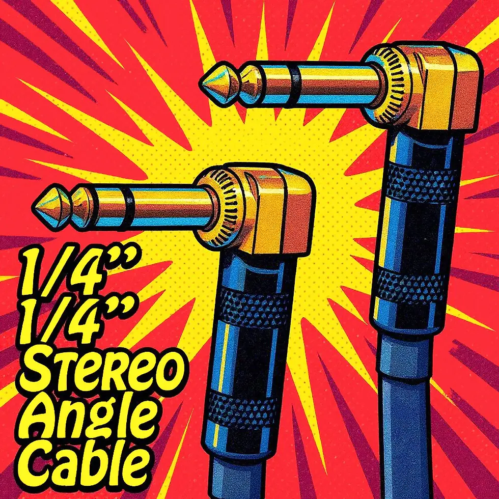 1/4" • 1/4" Angle Stereo Cable <Male • Male> <Angle 90°>