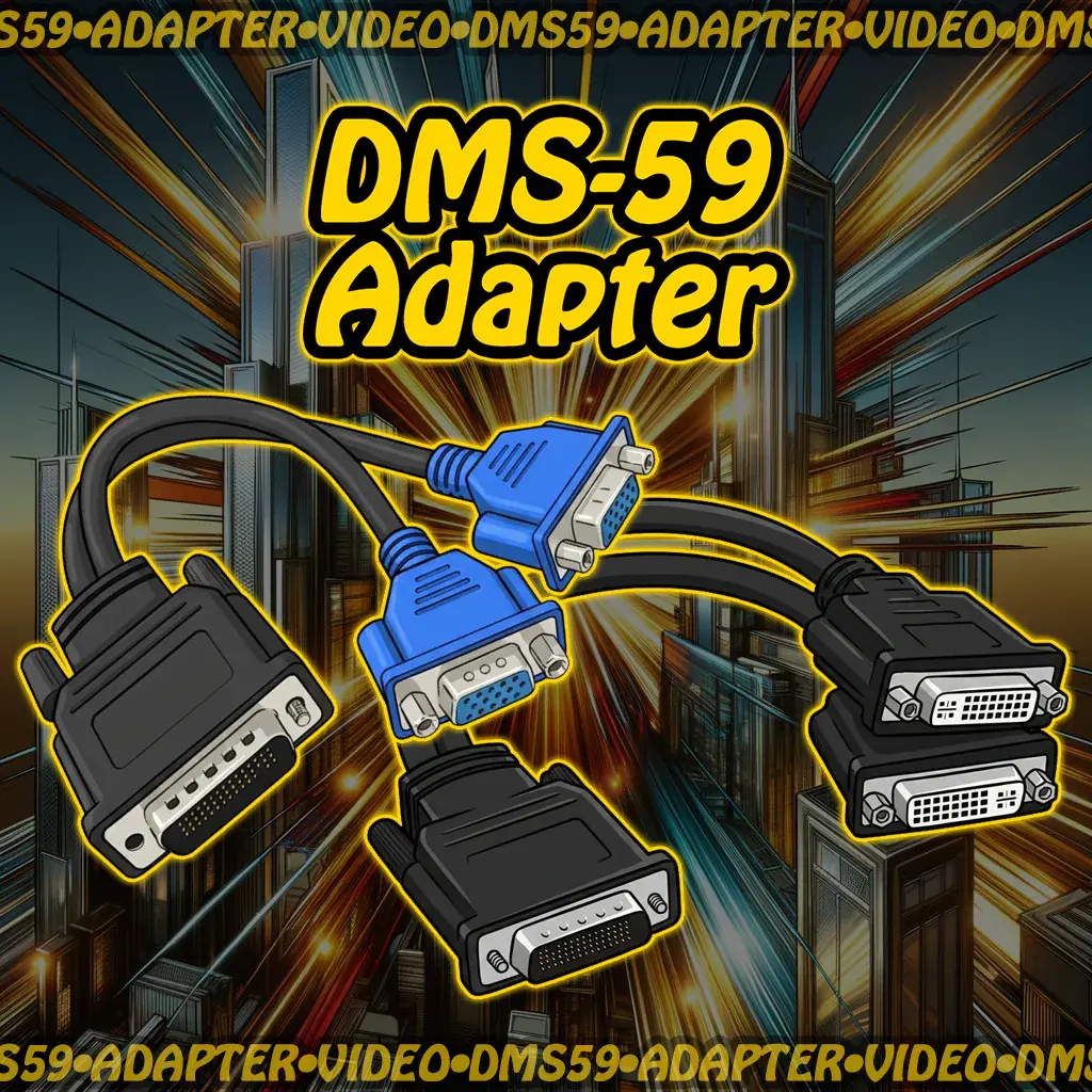 DMS-59 Video Card Adapter Cable → DVI • VGA