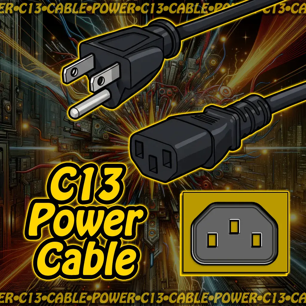 External Power Cord • C13 → NEMA 5-15P • 18AWG