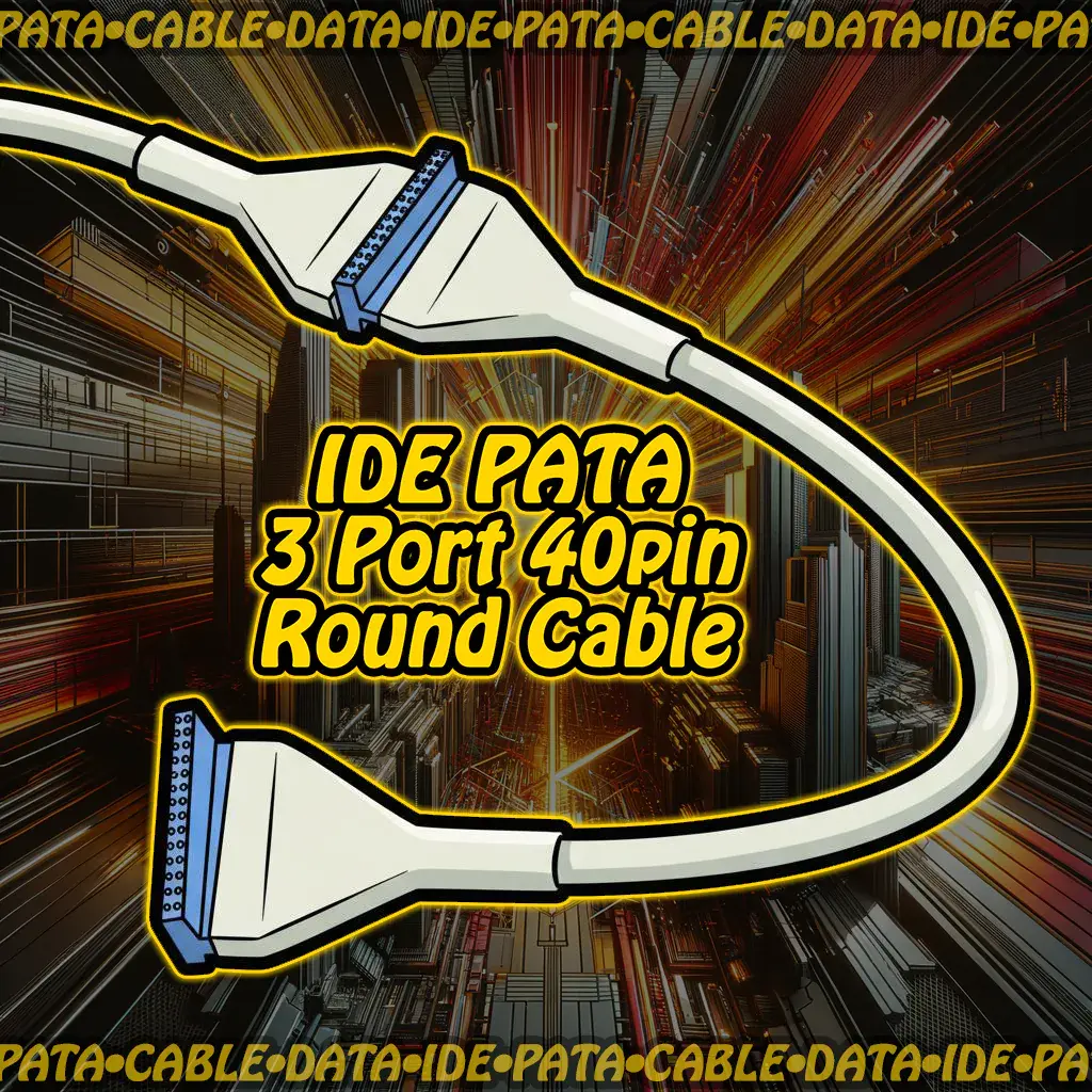IDE Parallel ATA Data Cable • 40pin • 3 Port • Round