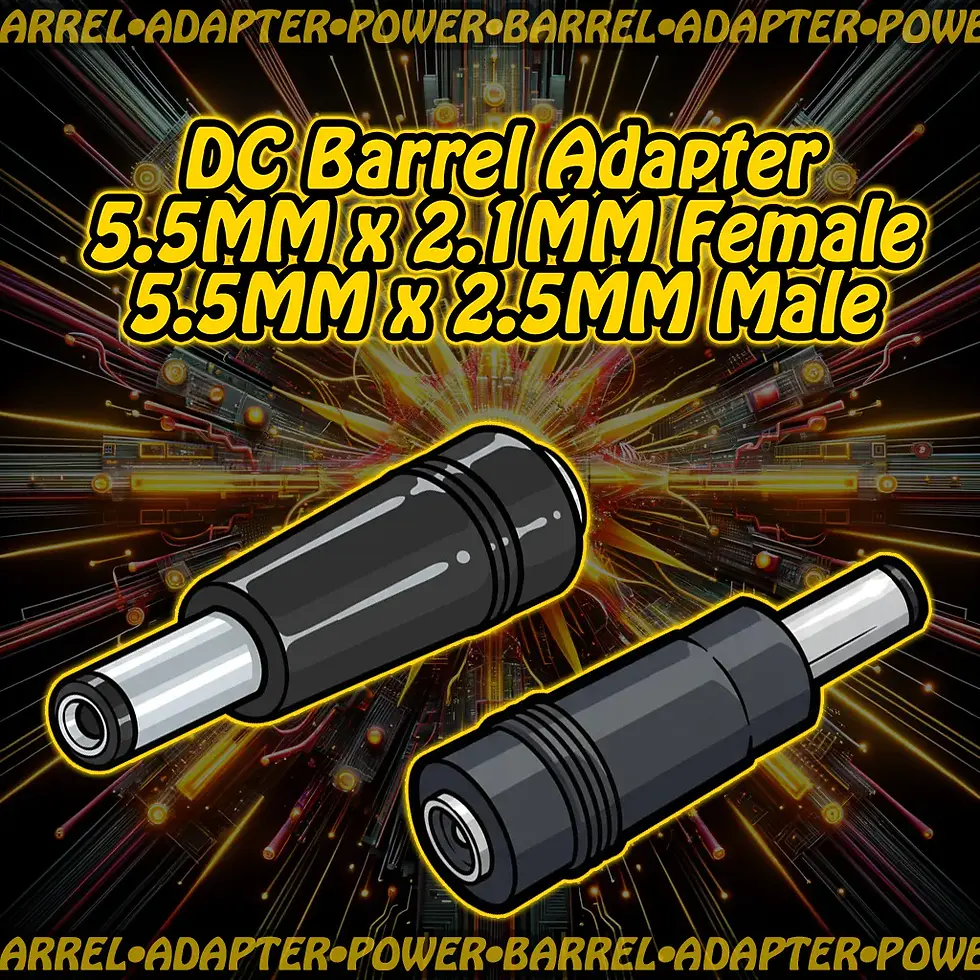 Thumbnail: DC Barrel Power Adapter • Coupler • Gender Changer • Angle