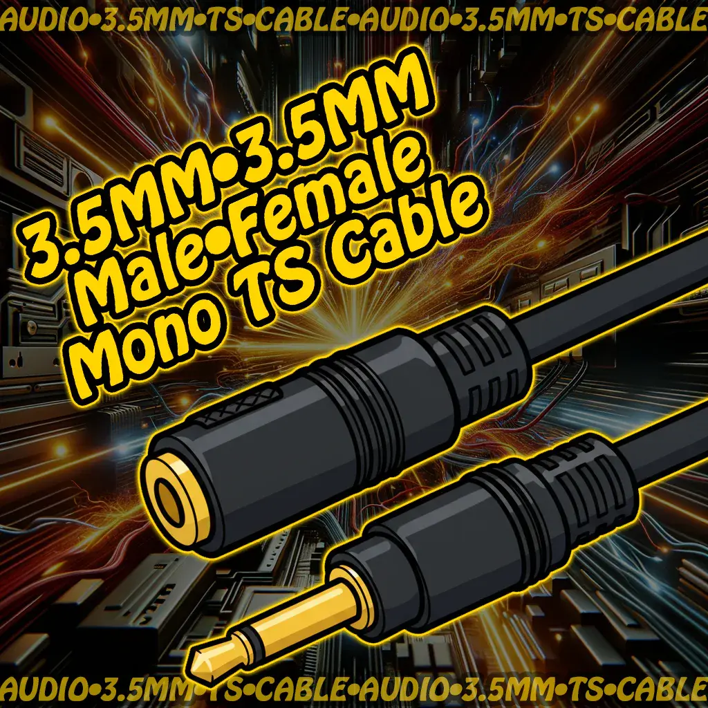 3.5mm Mono TS Cable • Male → Female