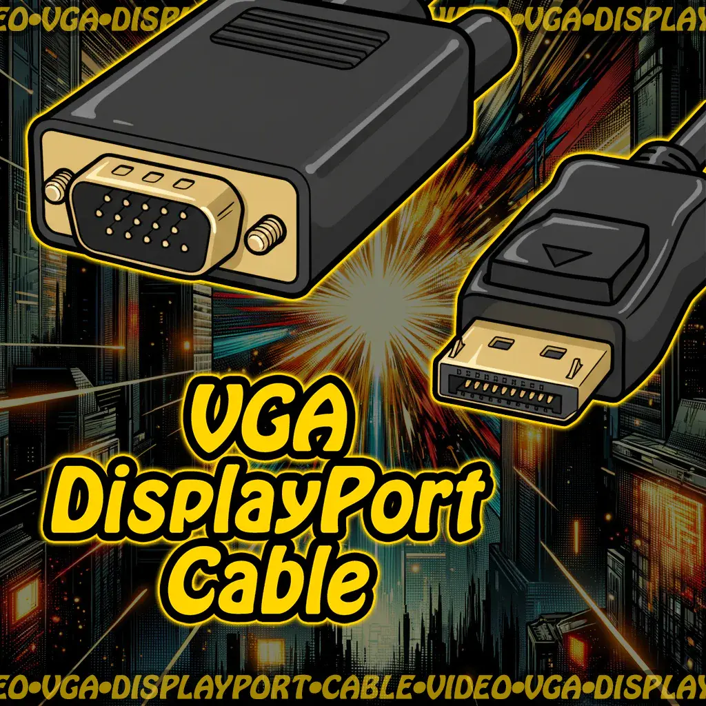 DisplayPort → VGA Cable • Male → Male