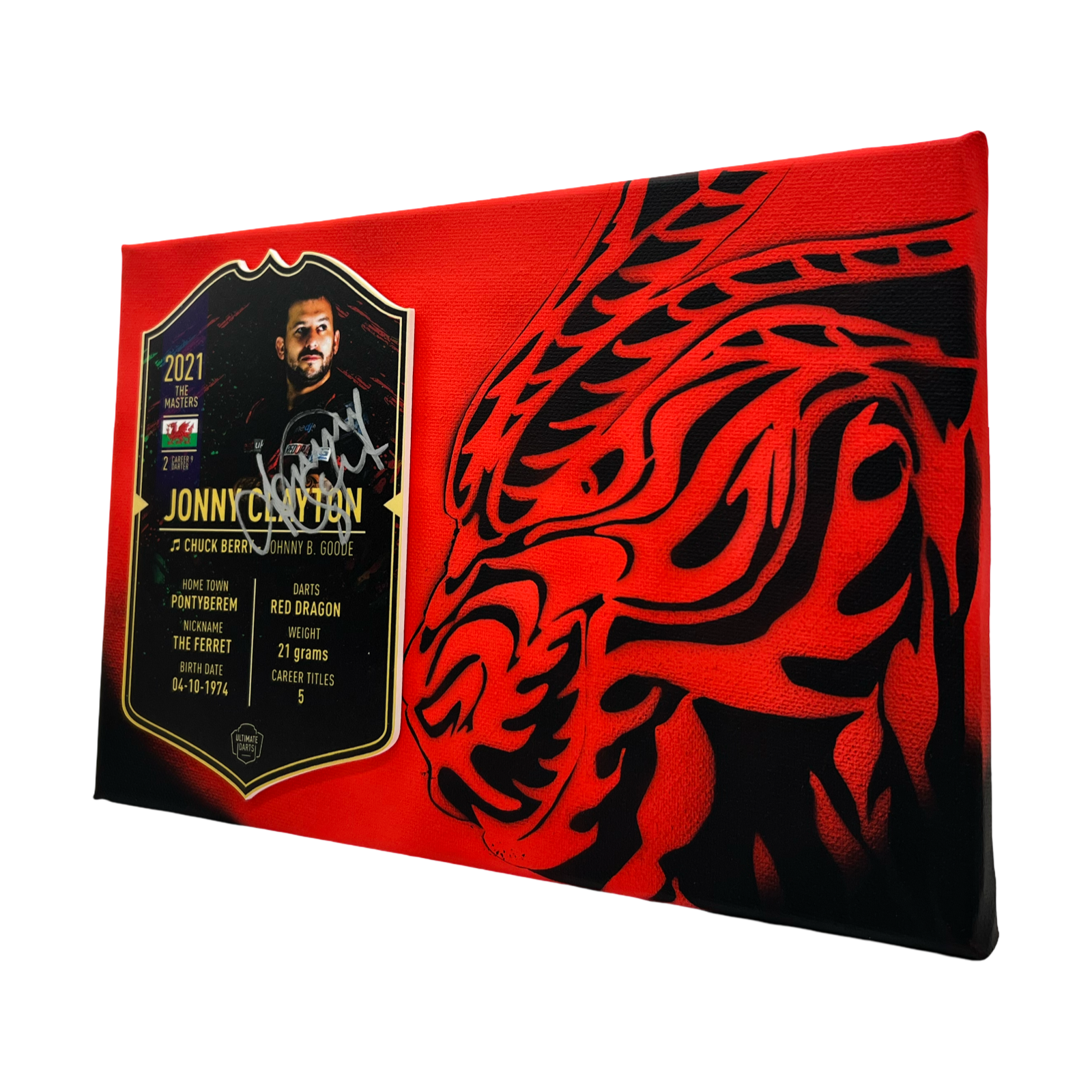 Jonny Clayton Sammler Leinwand signiert