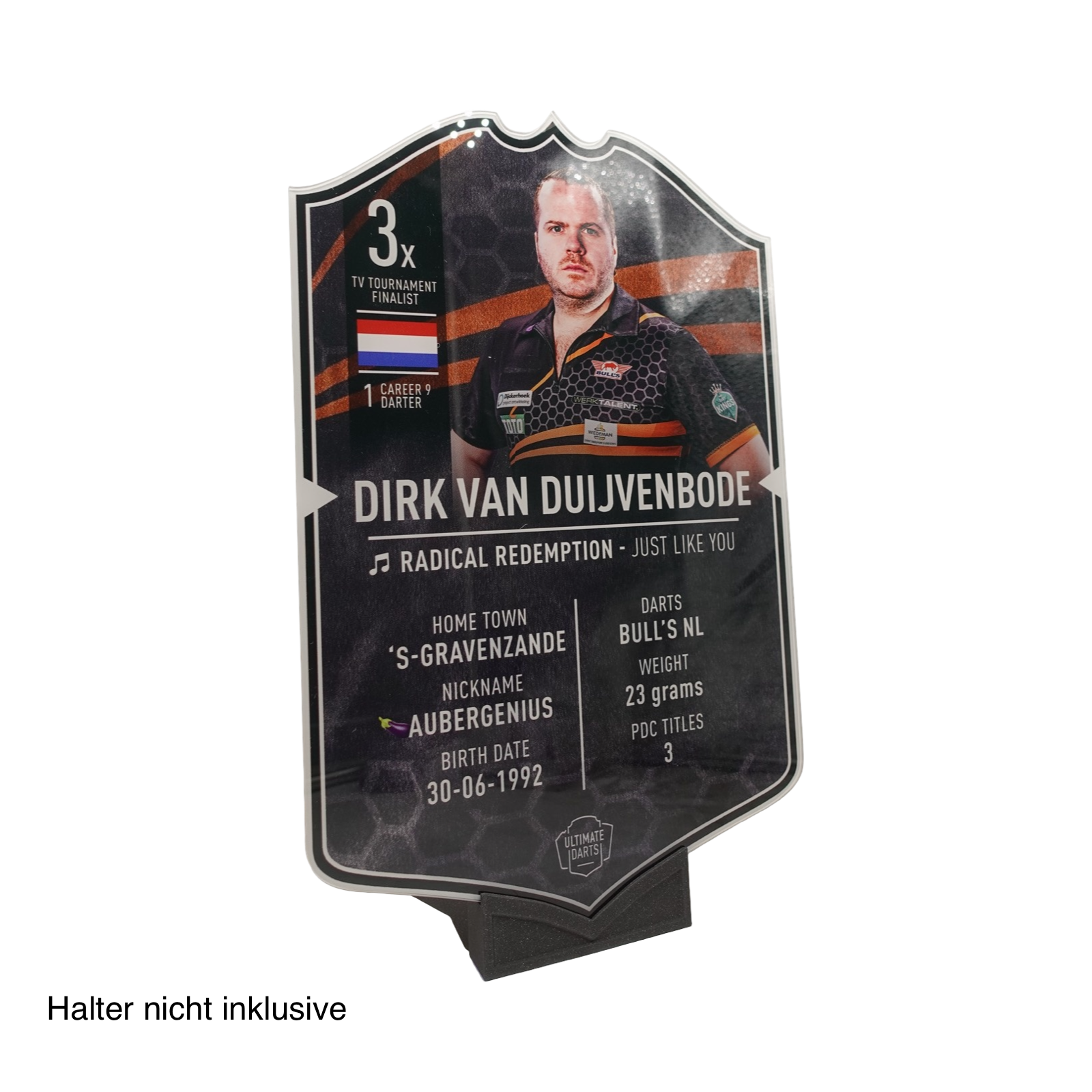 Dirk van Duijvenbode Ultimate Darts Karte Medium Plexi