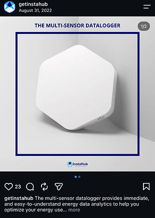 Screenshot of the InstaHub website showing product imagery created for the 2022 client project.