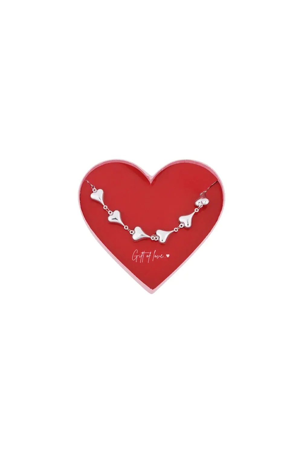 Gift of Love β Heart Chain Armband (Zilverkleur)