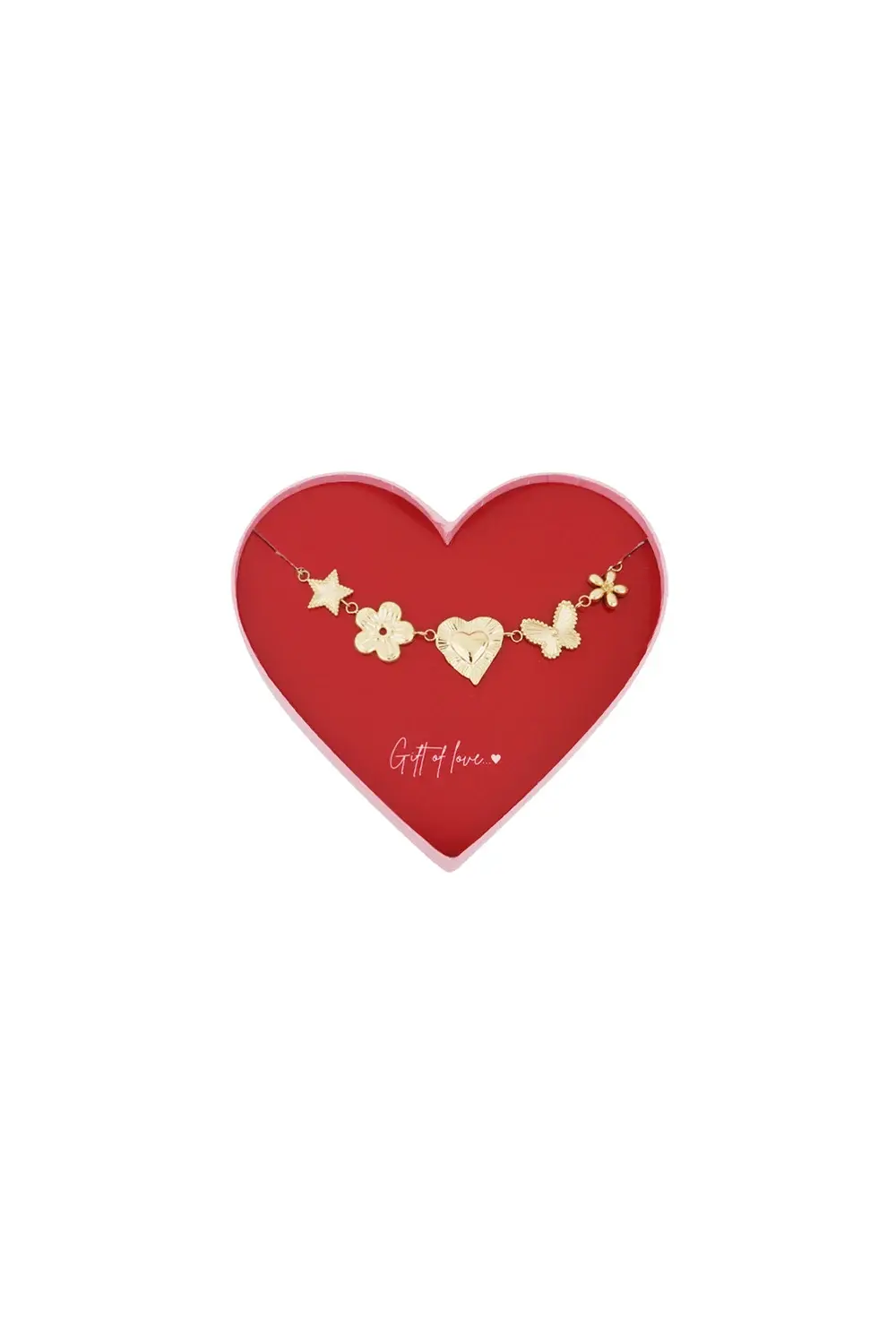 Gift of Love β Butterfly Love Armband (Goudkleur)
