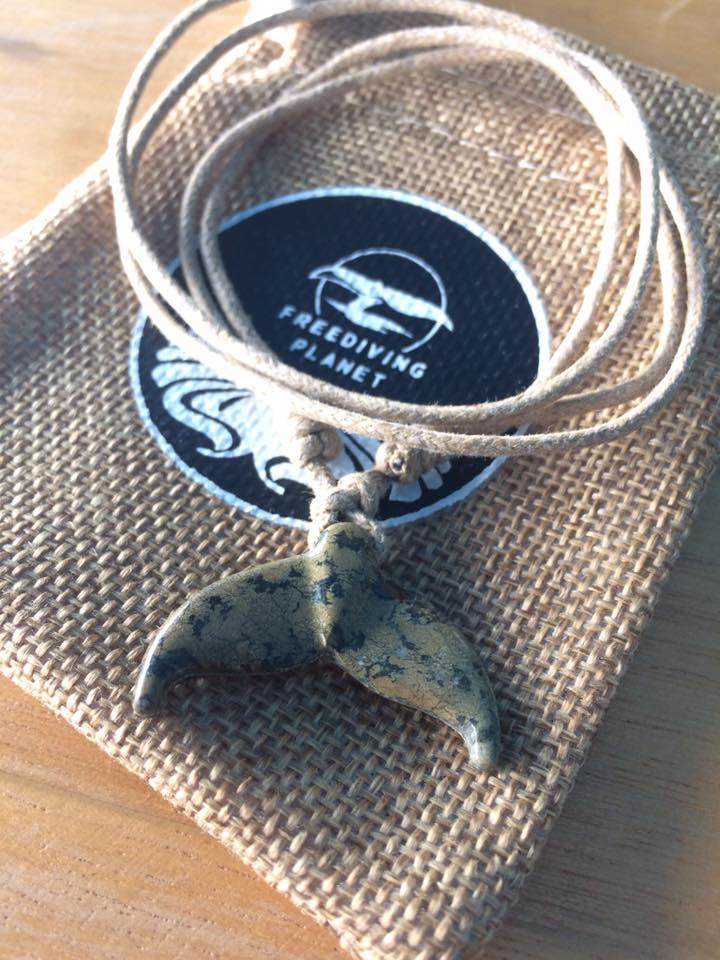 Miniature : Whale Tail necklace - Stones -  Handcrafted