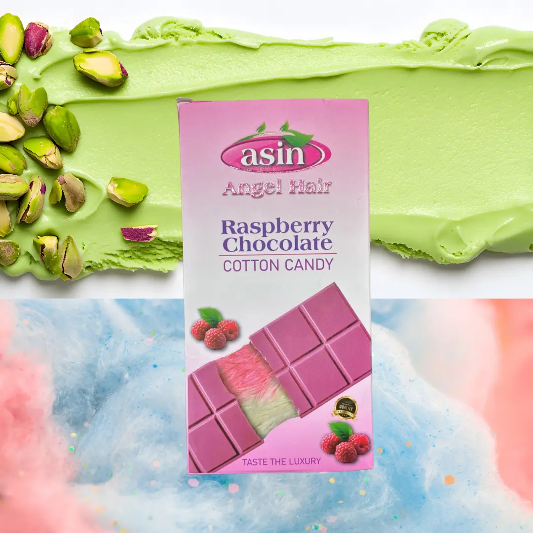 Raspberry White Cotton Candy Pistachio Chocolate 
