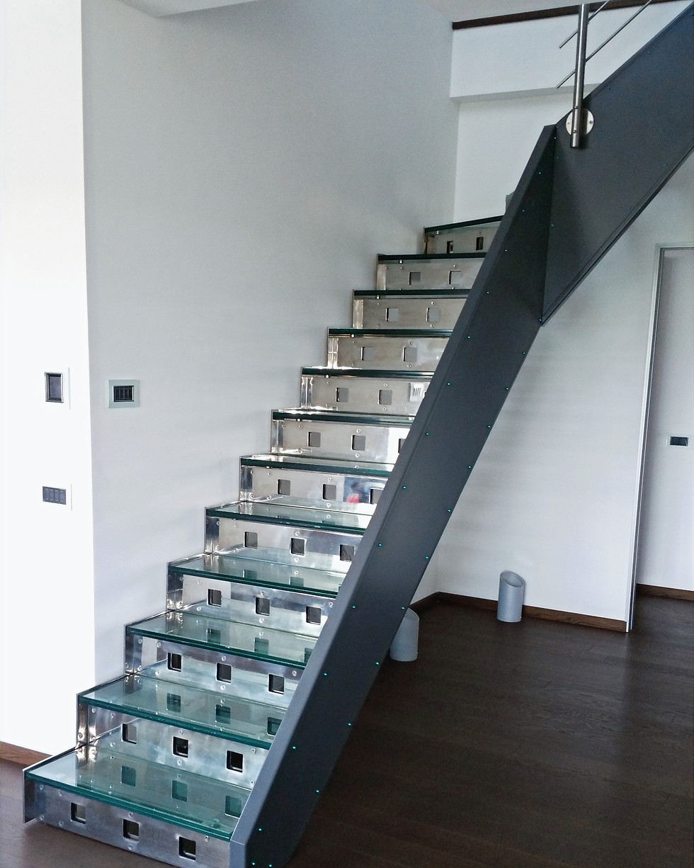 scala interna in acciaio inox