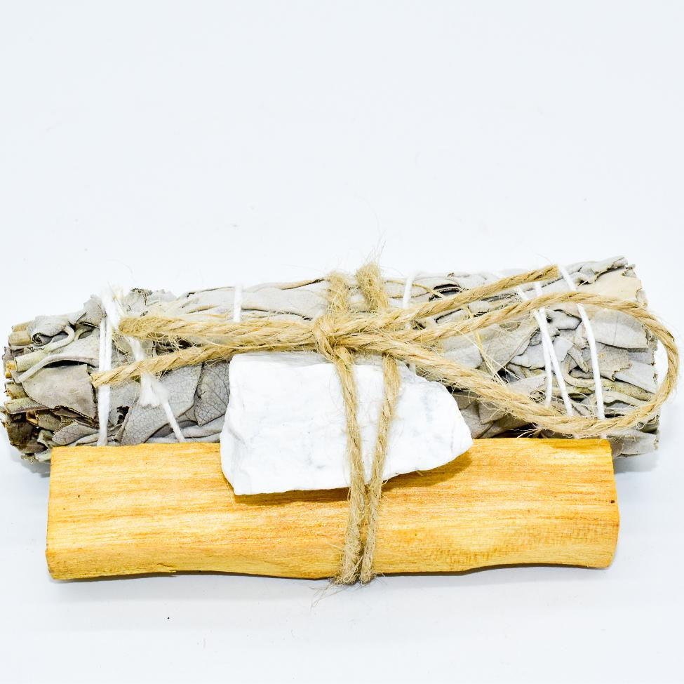 Thumbnail: Palo Santo, Sage & Crystal Smudging Bundle