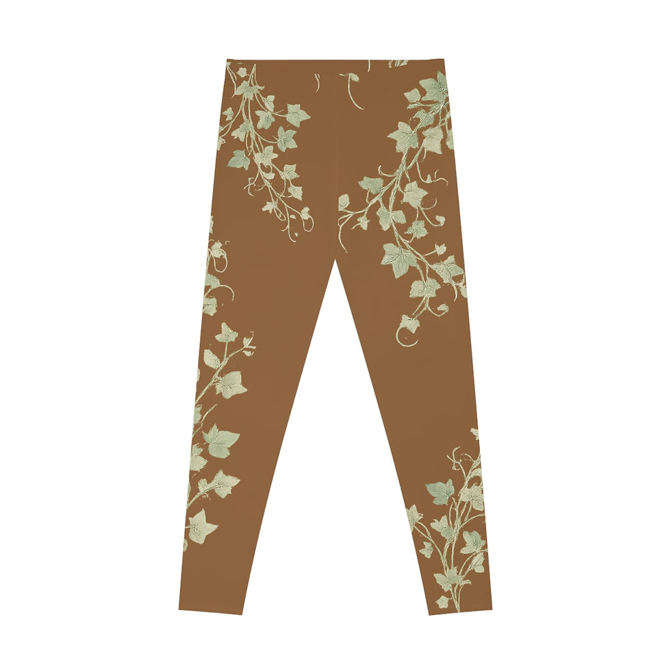 Thumbnail: Warm Umber Plant Life Vines Leggings — Avia Aree Botanical AOP