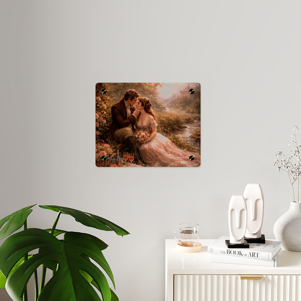 Thumbnail: Romantic Picnic Acrylic Wall Art Panel — Avia Aree