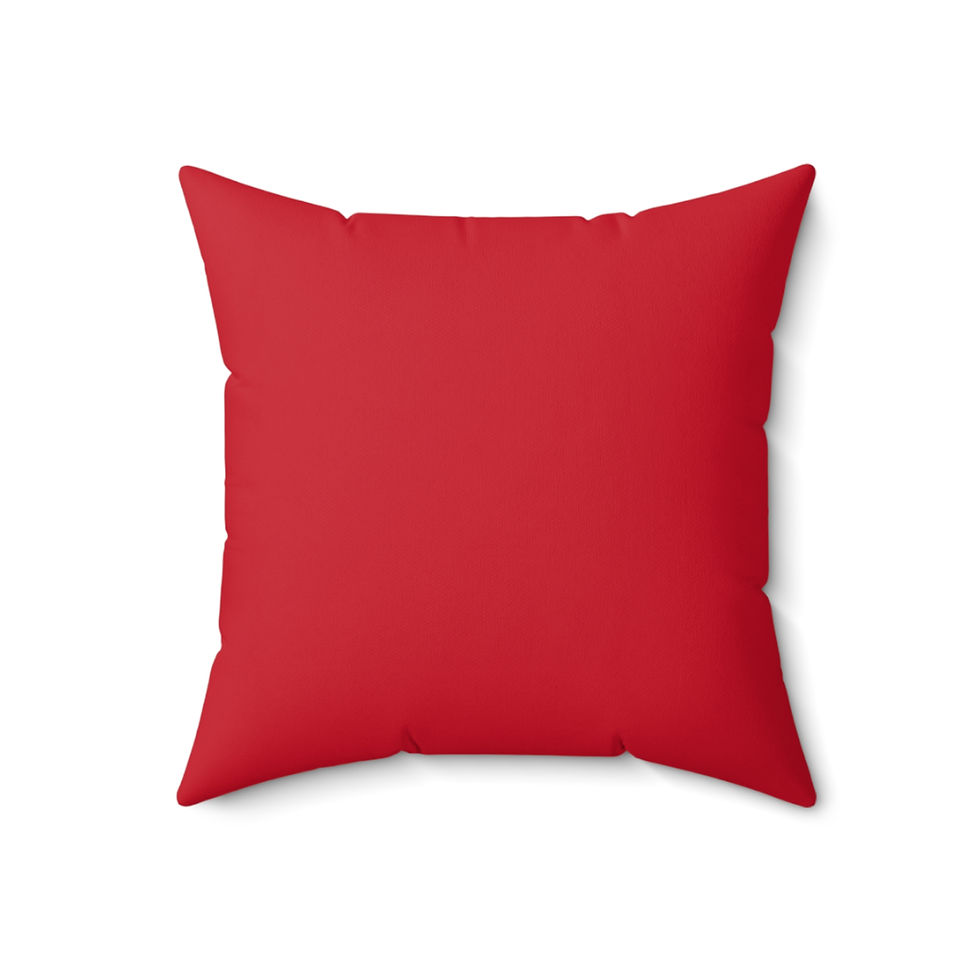 Miniatura: Teddy Bear Faux Suede Pillow - Cute Plush Red Decorative Cushion
