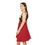 Thumbnail: Floral Rose Skater Dress – Red AOP Bodice with Full Red Skirt
