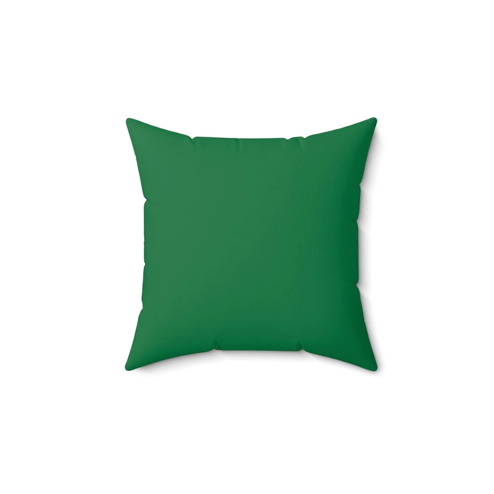 Thumbnail: Emerald green boho Faux Suede Square Pillow