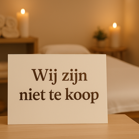 "Wij zijn niet te koop"