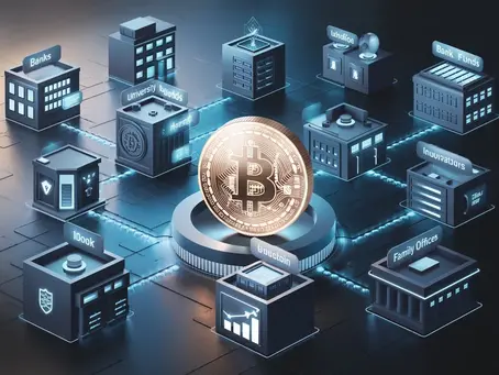 Bitcoin adoption among corporations and institutions.