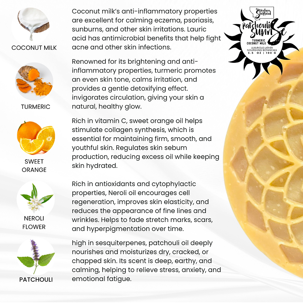 Thumbnail: Patchouli Sunrise Turmeric & Coconut Milk Soap 3.5 oz |100 g