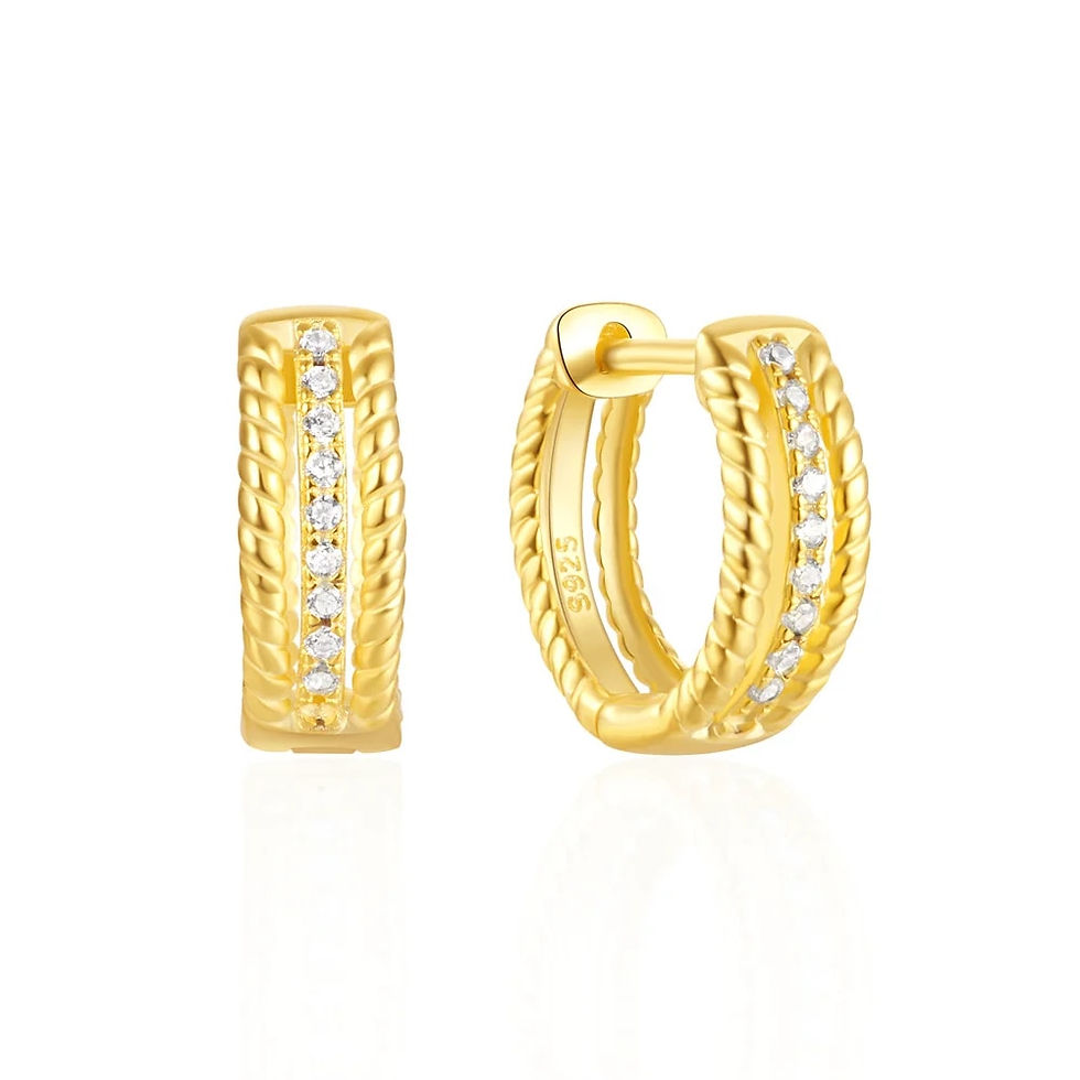Thumbnail: Devin Twist Earrings in Gold