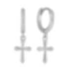 Mini's Silver Cross Earrings
