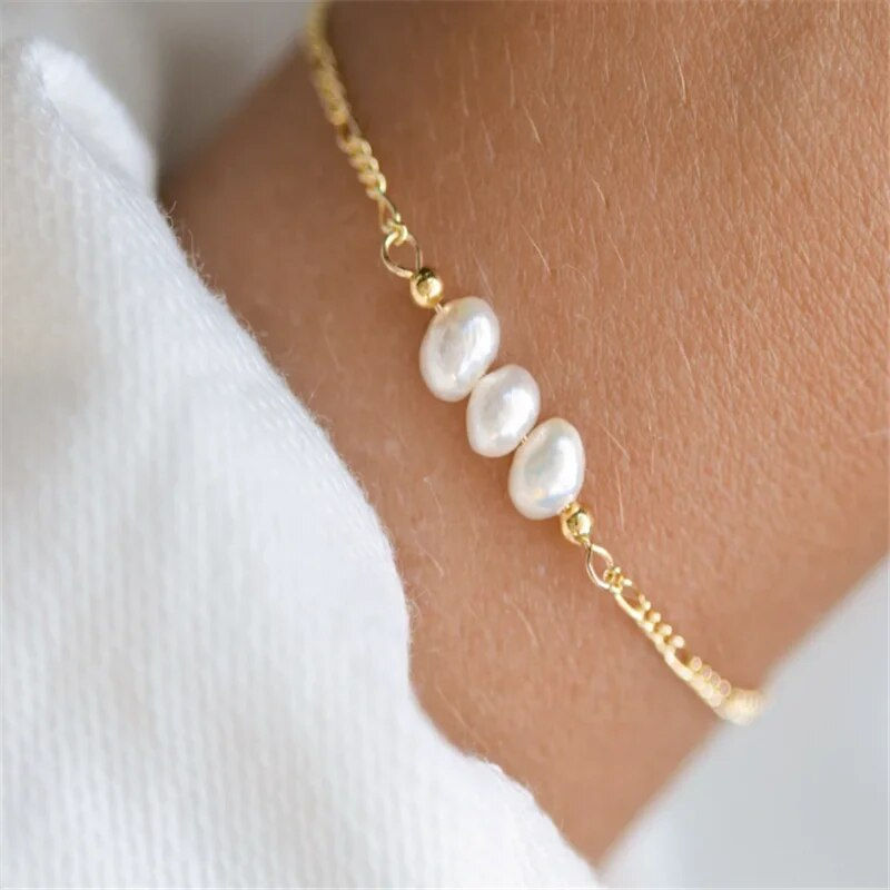 Thumbnail: Brie Pearl Charm Bracelet