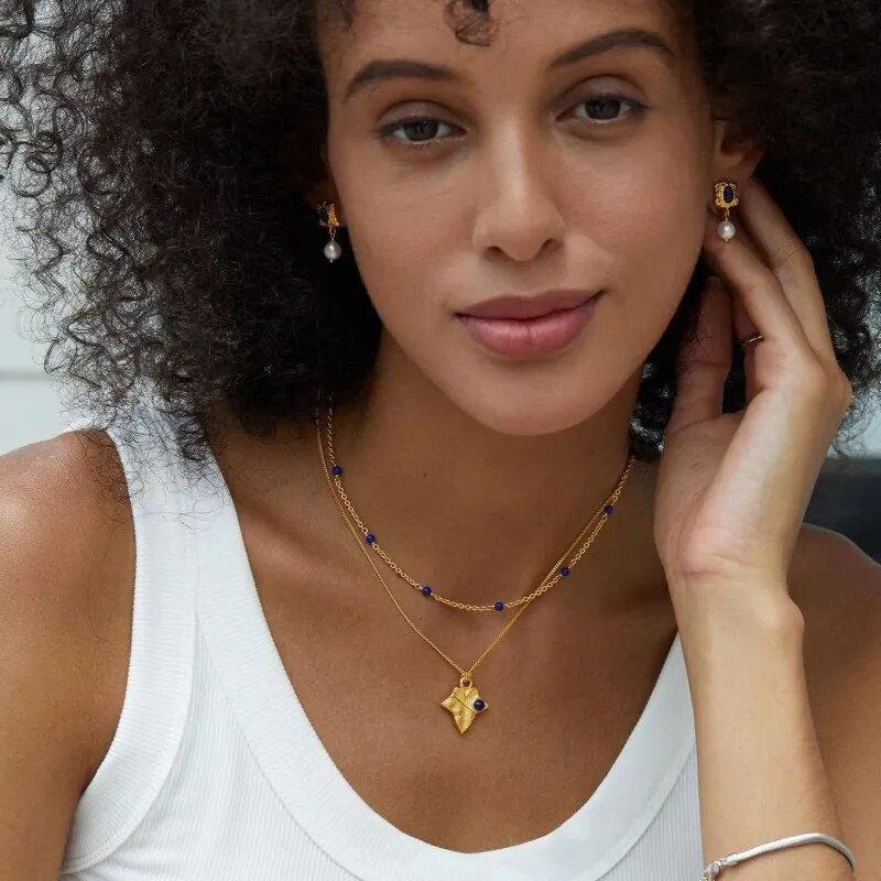 Thumbnail: Lucy Lapis Chain Necklace