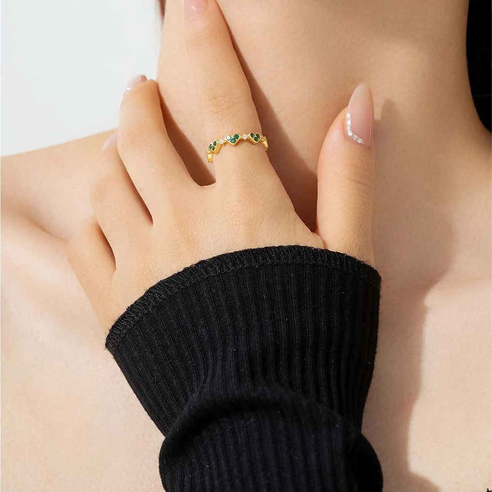 Alana Green CZ Heart Ring