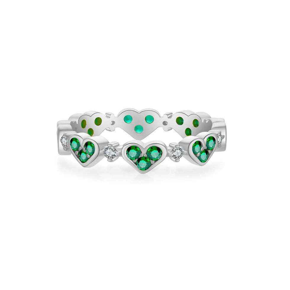Thumbnail: Alana Green CZ Heart Ring
