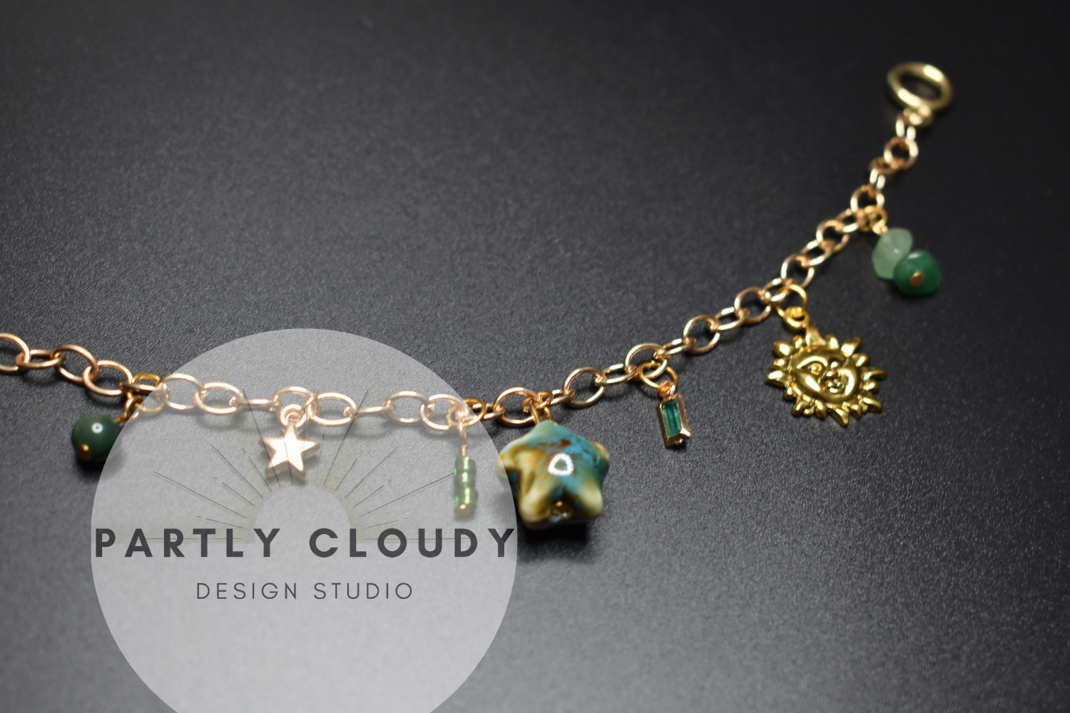 "Greenie" Charm Bracelet