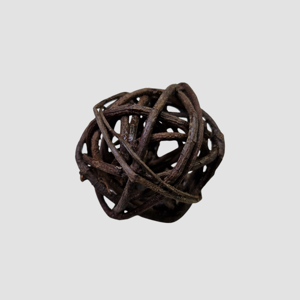 Miniature : Boule décorative en bois tressé pour aquarium