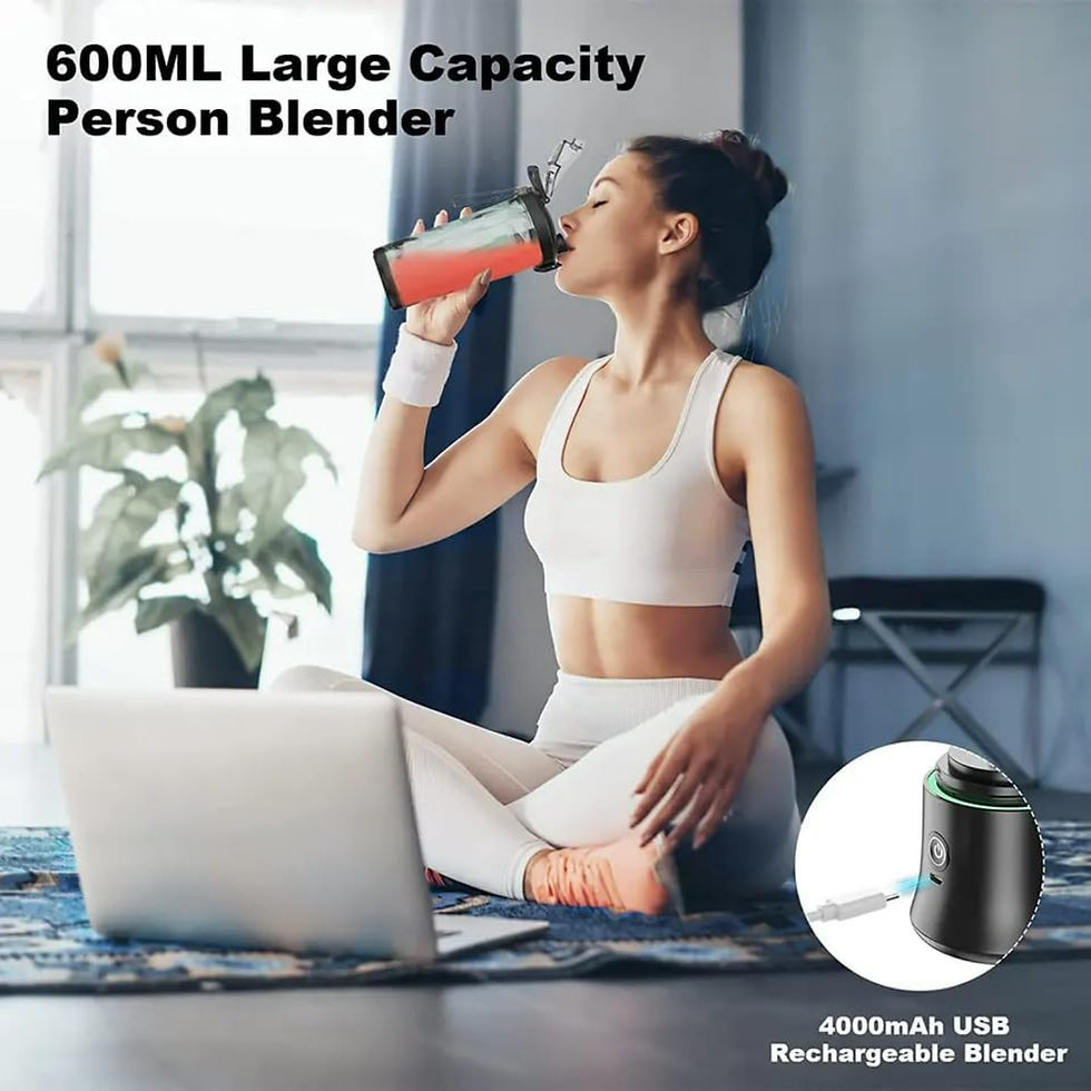 Miniature : Mélangeur de smoothie rechargeable par USB noir efficace, portable et pratique 