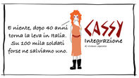 Vignetta di Cassy Integrazione sulla leva obbligatoria