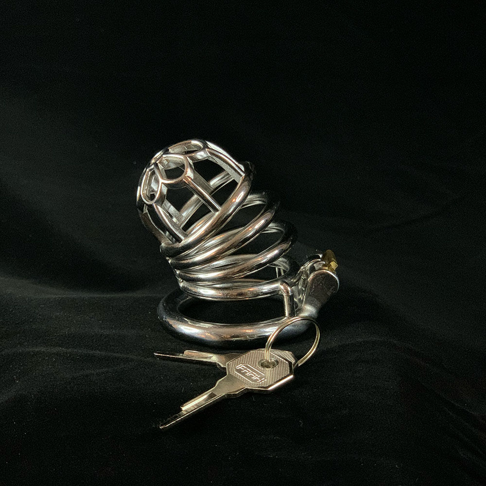 Plum Blossoms (Medium) Stainless Steel Chastity Cage