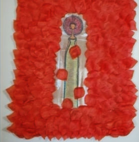 Love Emanating is a visual meditation on the radiant power of compassion and connection. The piece centers on the idea of love as energy—something that cannot be contained, but instead flows outward in waves, touching everything around it. Whether expressed through vibrant colors, glowing forms, or symbolic shapes, the artwork embodies love as both a personal force and a universal language.

The composition suggests movement and expansion: hearts, light rays, or circular motifs may radiate from a central figure or form, symbolizing how love begins within and spreads beyond the self. The textures and colors—often warm reds, luminous yellows, and soft pinks—evoke warmth, vitality, and tenderness. Contrasting tones, such as deep blues or purples, add depth, reminding us that love emanates even in shadowed spaces.

Thematically, Love Emanating speaks to:

Resilience and healing — love as a force that restores balance and harmony.

Connection and community — love flowing outward to bind people together.

Spiritual awakening — love as light, transcending the physical and touching the divine.