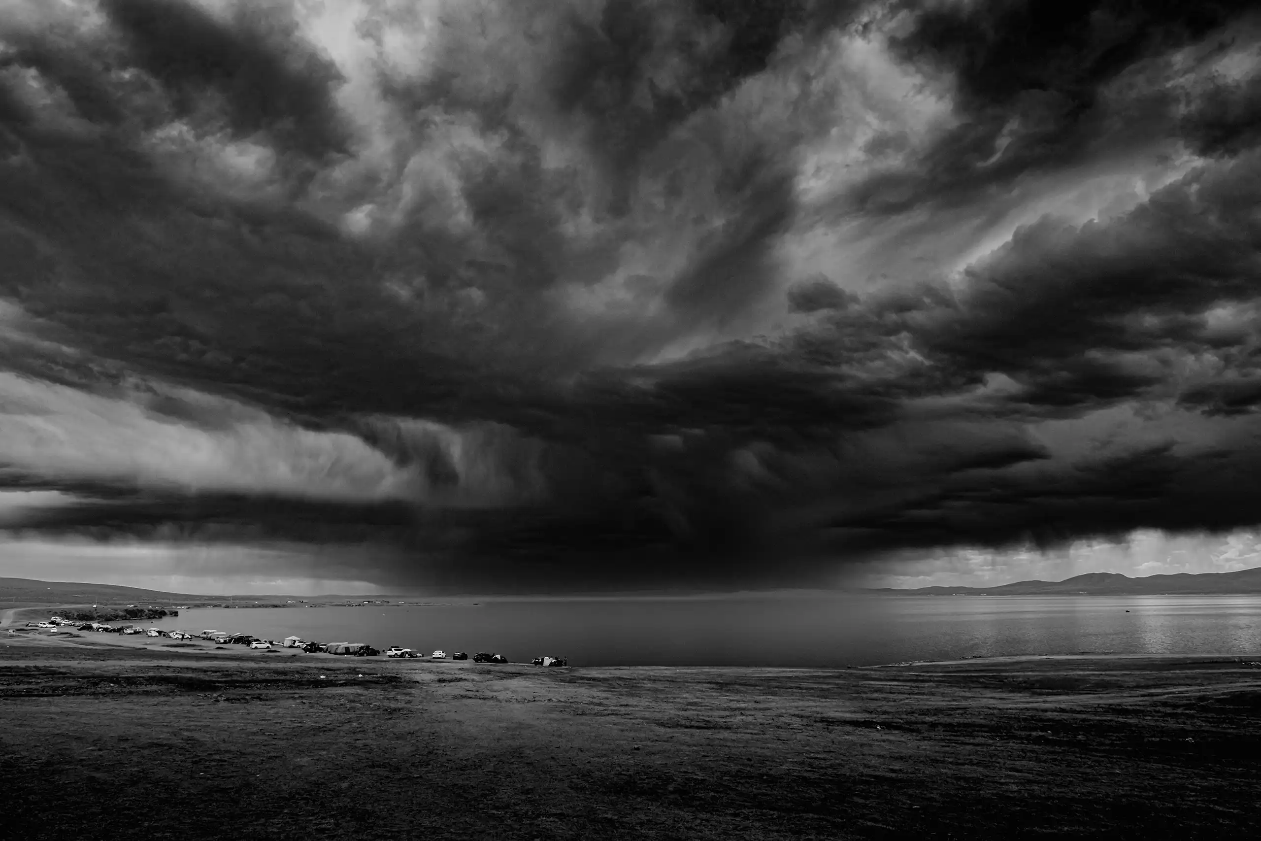 Summer storm at Ugii Lake in Central Mongolia