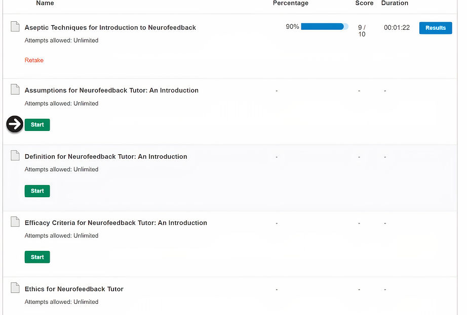 ClassMarker Retake an Exam