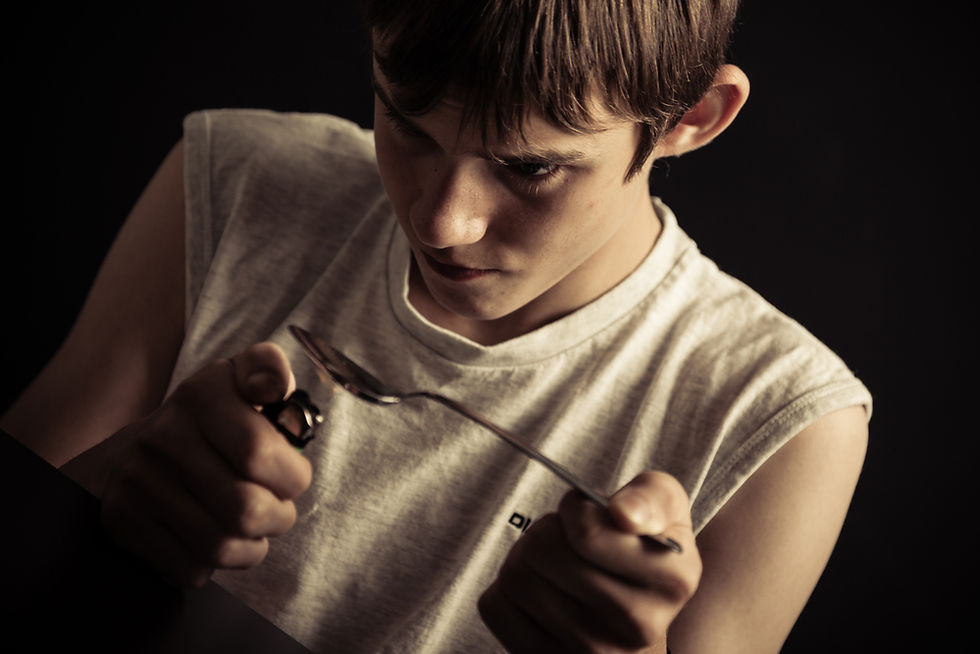 Addict heating a drug