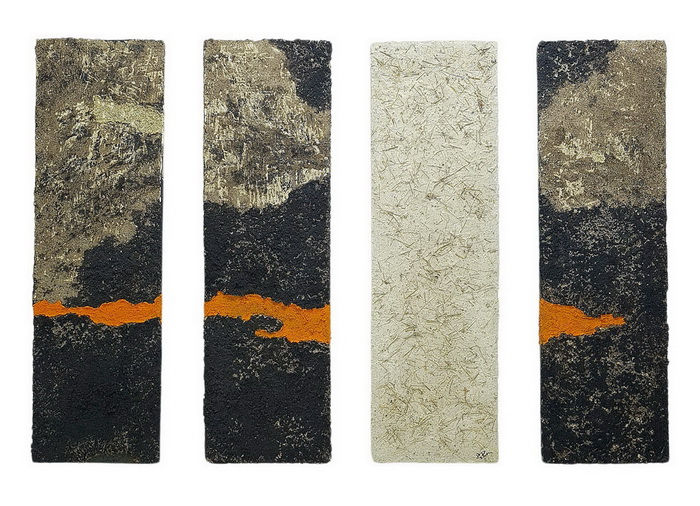 карина узунова картина душа вселена дълбочина сила подарък платно красива уникална сиво кафяво млад художник абстракция