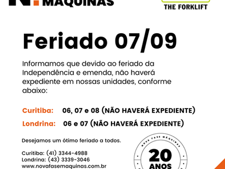 FERIADO DA INDEPENDÊNCIA