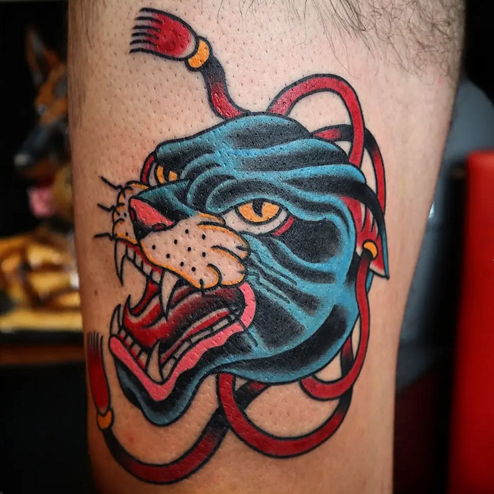 Tattoo Tony Grande Truandise l'Ogre Rouge - Sud de Rennes - OldSchool - Traditionnel Ameri
