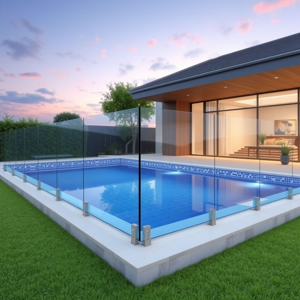 glass pool fence barrier