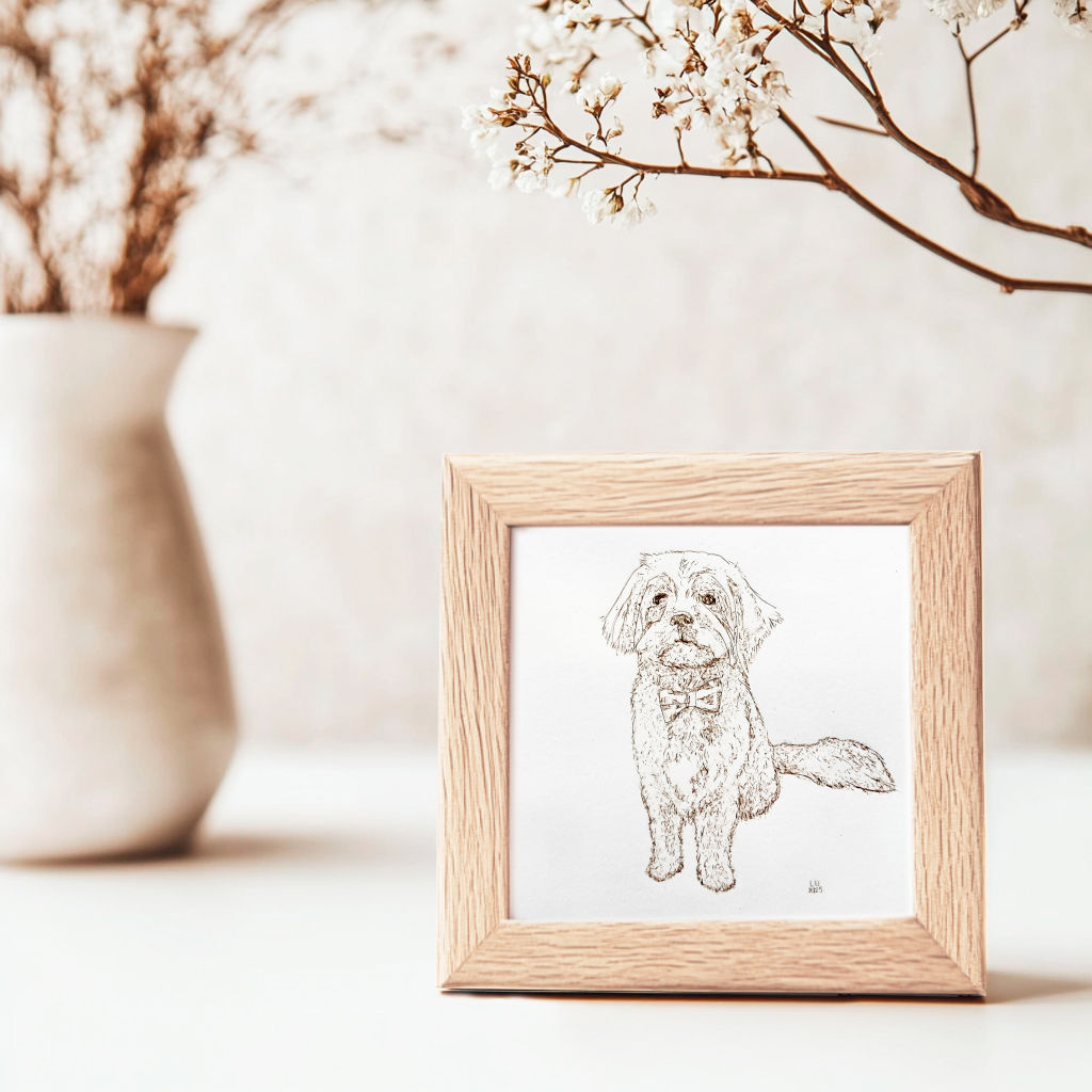 Small Hairloom Pet Hair Portrait