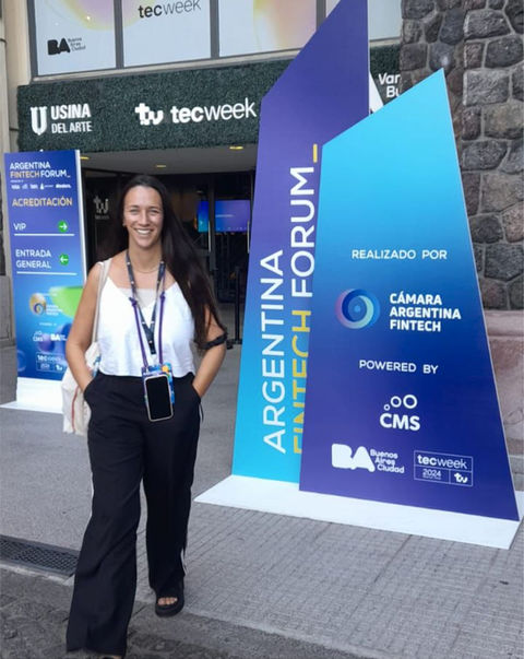 Karina Manfré at the Argentina Fintech Forum 2024.