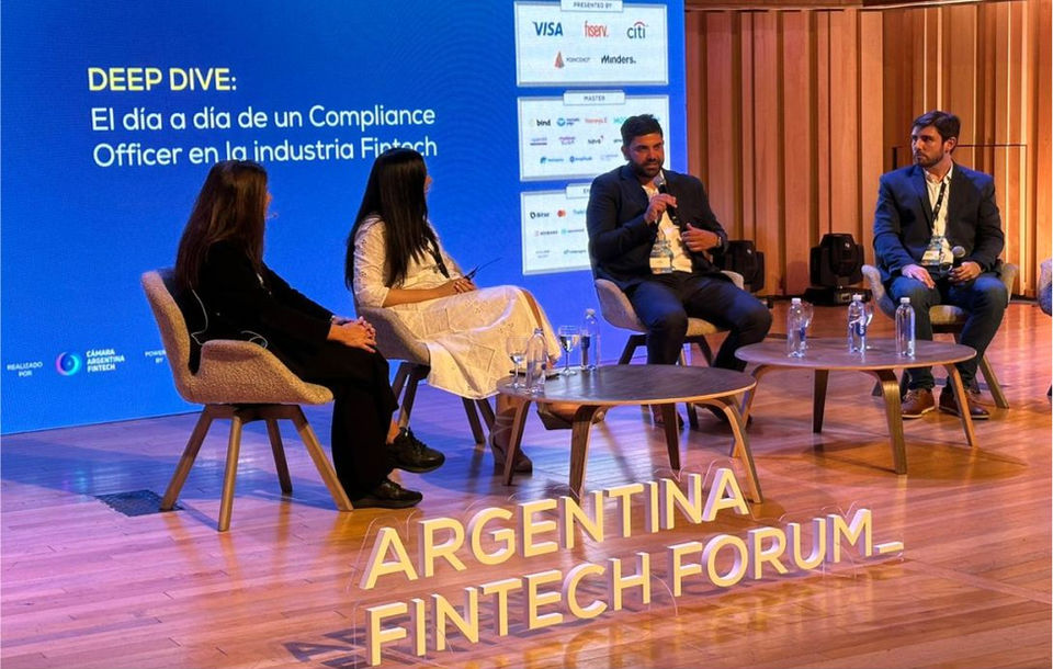 Photo of speakers of the Argentina Fintech Forum.